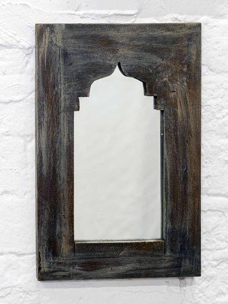 THE SARA ENTERPRISES These Mirrors are Available in Four Different Distressed Colours - Smoke (Pale Grey), Earth (mid Brown), Charcoal (Dark Grey) and Ocean (deep Blue-Green). Frames Size 25x35 cm