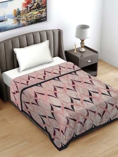 FABINALIV Multicolor Geometric 290 GSM Ultra Soft Single Bed AC Blanket (FLSBK-1001-Multi)