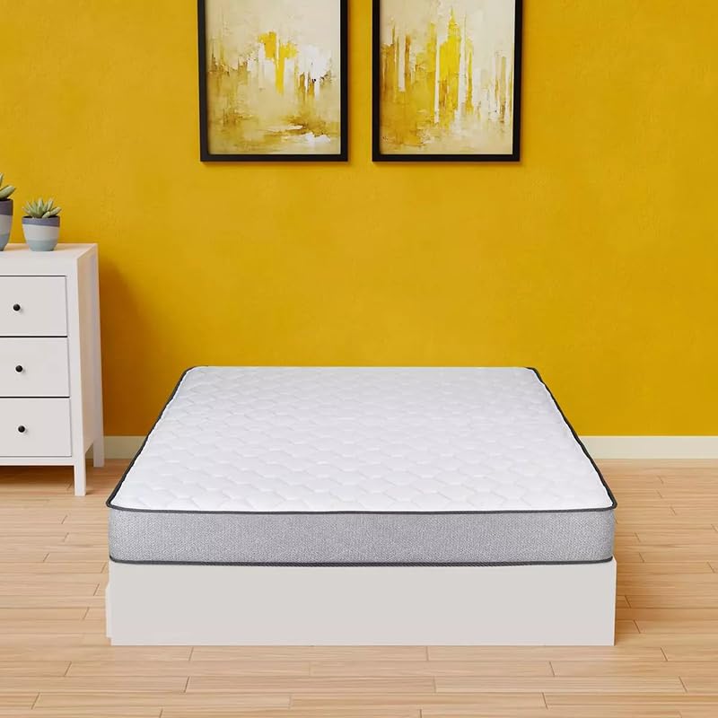 Cervicares Dual Comfort Ultra Orthopedic High Resilence Memory Foam Mattress, 78 x 66 Inch, 8 Thickness, White