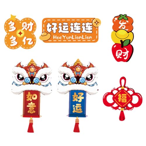 ATORSE® 6x Chinese New Year Refrigerator Magnets Refrigerator Stickers for Kitchen