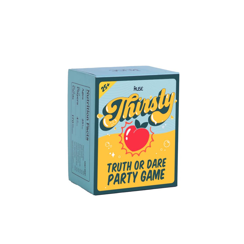 MYMUSE Thirsty Adult Card Game for Party- 170 Cards | Truth Or Dare 4+ Players | 3 Fun Categories | Friends, Entertainment, Birthday Gifts | Indoor, Tabletop Games