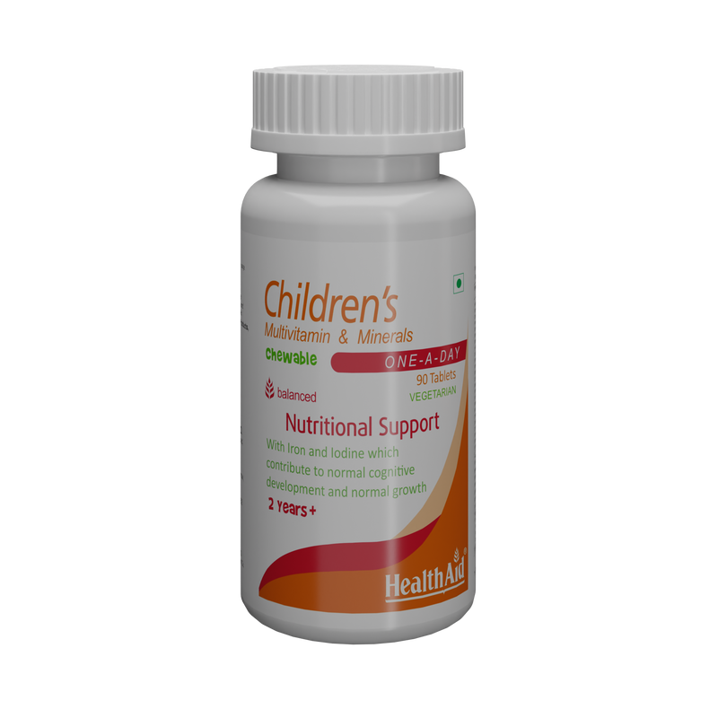 HealthAid I Children's MultiVitamins I Minerals I 90 Chewable Tablets