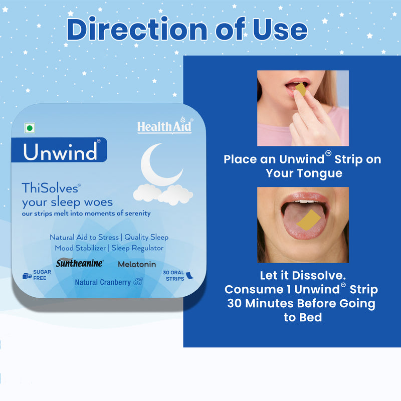 HealthAid I Unwind I ThiSolves I 30 Oral Strips