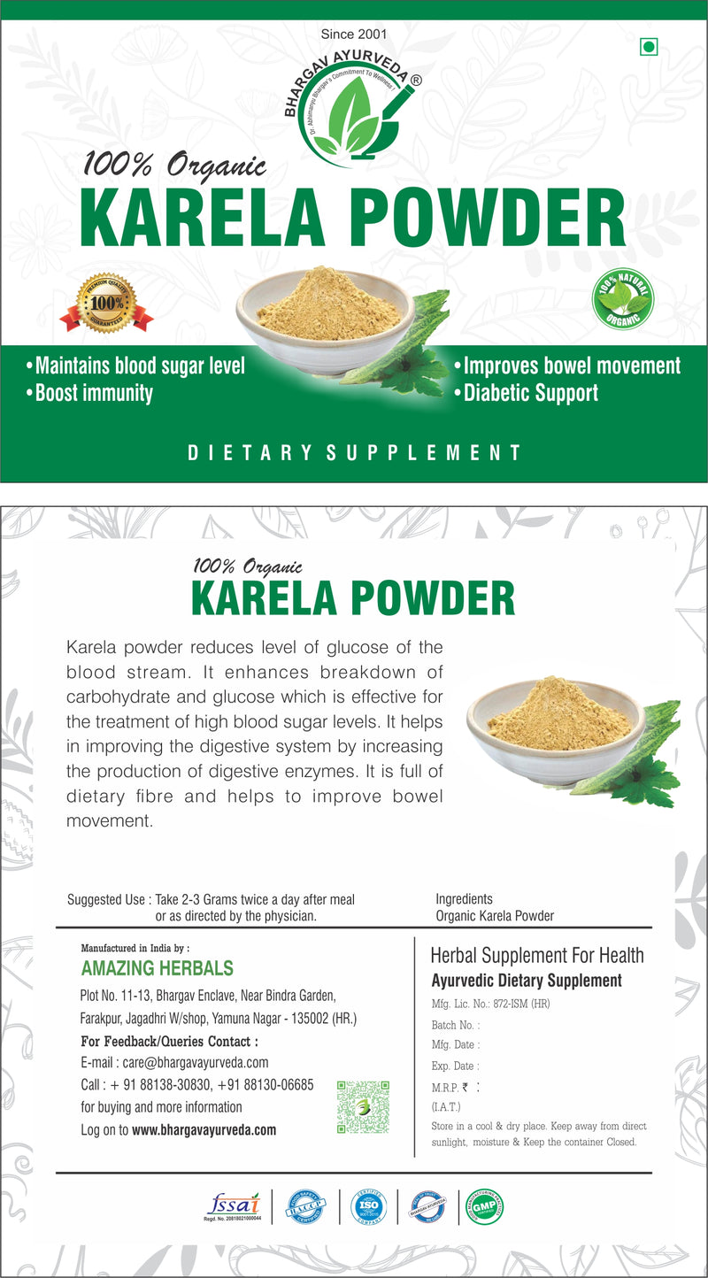 Dr.Bhargav's Madhu Jeevan Ras 500 ml & Karela Powder 100 gms