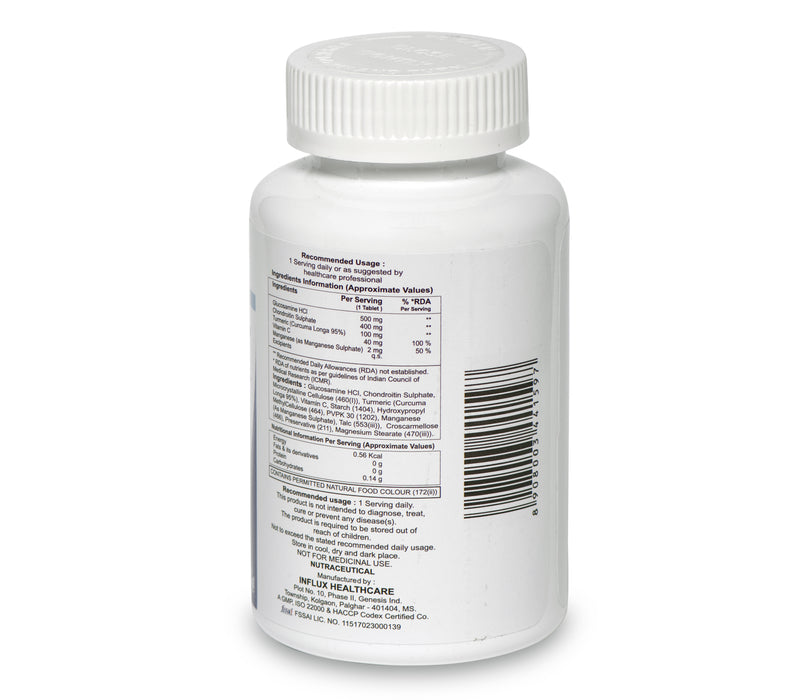 HealthAid I Osteoflex I Glucosamine HCI I Chondroitin Sulphate I Turmeric I Hyaluronic Acid I Vitamin C I Manganese I 90 Tablets