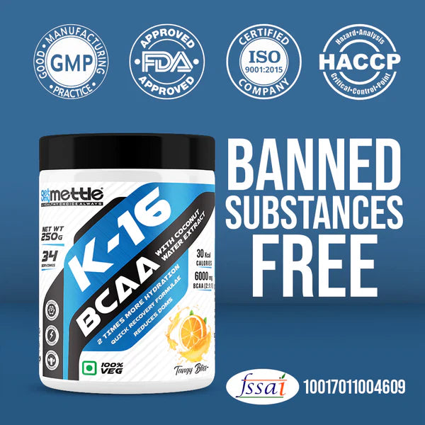 GetmyMettle K-16 BCAA with Coconut Water Extract