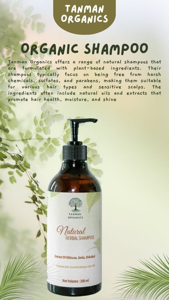 Natural Shampoo | Organic Ingredients | Anti Hair Fall | Hair Regrowth Shampoo | Reduce Hair Fall | Shinning Hair - Tanman Organics (Tanman Organics)