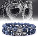 Natural Stone Owl Bracelet