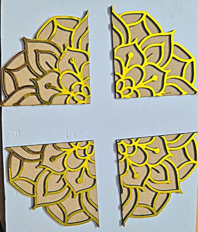 Reusable Wooden Rangoli Stencil for Elegant Floor Art (18 Inches) | Ready to Draw Rangoli for Festivals & Events| DIY Craft Reusable Templates for Floor, Table (6 MM Thickness)