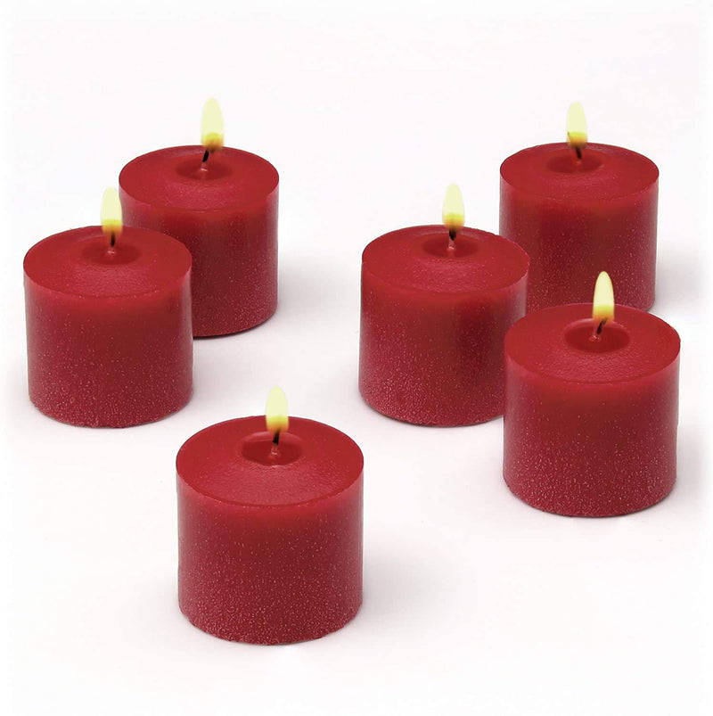 Coku 8-9 Hours Burning Unscented Wax Votive Candles for Diwali Birthday Celebration Aromatherapy Party, Home Decor (Red) (Pack of 60)