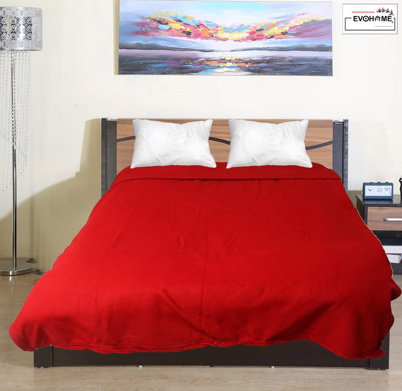 EVOHOME All Season Polyester Micromink Summer AC Blanket Super Soft Polar Fleece Plain Single Bed Blanket | AC Dohar | Comforter | Size 150 X 225 Cms (Single) Skinfriendly (Polar SB Plain Set 5)