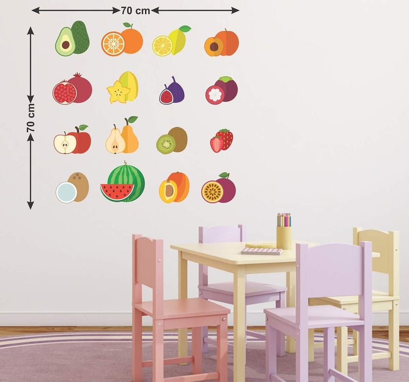 Tuffuk Fruits Large Vinyl Wallstickers for Home Decorations(70 cm x 70 cm)5TZ276