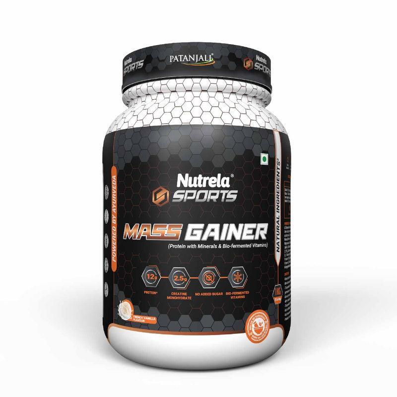 Nutrela Sports Mass Gainer-1KG (Vanilla Ice Cream)