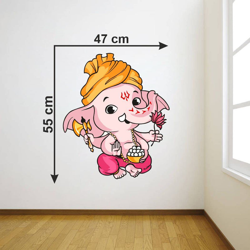 Delight Art Shree Lord Ganesha Ganpati ji Wall Sticker Size - ( 47*55 ) cm Model id - ( DAMC00596L )