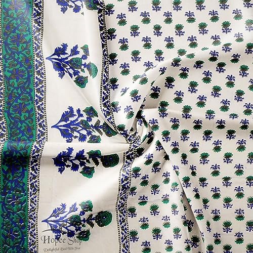 LOARSHY Pure Cotton Floral Printed Quilt Lightweight and Warm Jaipuri Rajasthani Single Bed Razai Soft Blanket/Razai for Winters - Gery (Set of 2)