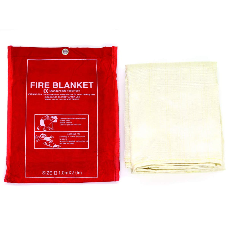 Being Safe - Fiberglass Fire Blanket - Blanket for First Aid Station - Kitchen - Warehouse (1 Mtr X 2 mtr)