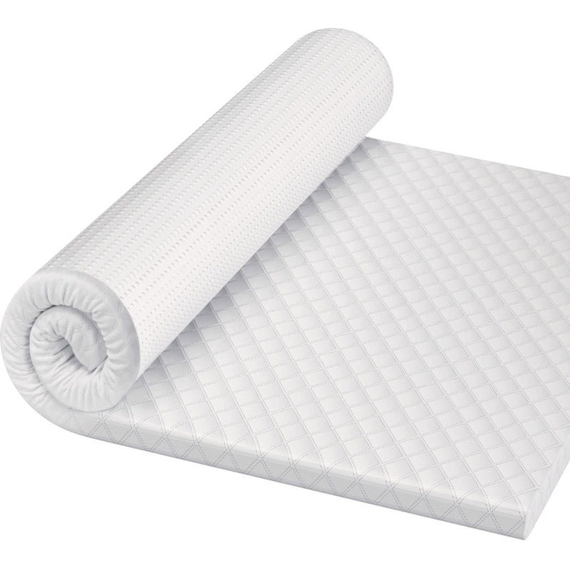 Homwarm Mattress Bed Mat, High Resilience, Mattress, 2.0 inches (5 cm), Thickness, Antibacterial, Moisture-Proof, Anti-pilling, Stain Resistant, Breathable, High Density 32D (Semi Double (47.2 x 76.8 x 2.0 inches (120 x 195 x 5 cm), White