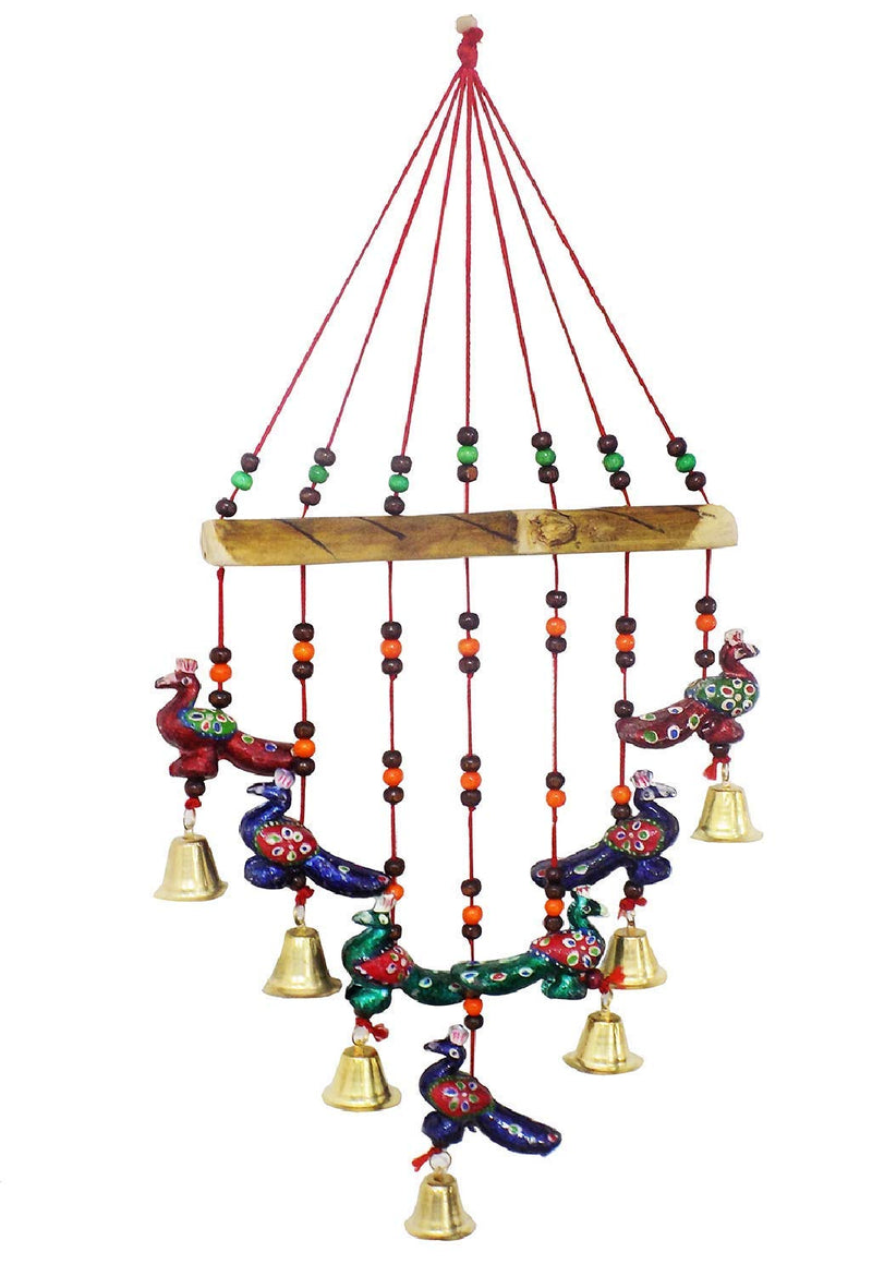 Shreya Creation Wooden Multicoloured Handpainted & Handmade Decorative Hanging -Wind Chimes Hanging Decorative Item Home Décor Pieces Brings Positive Energy