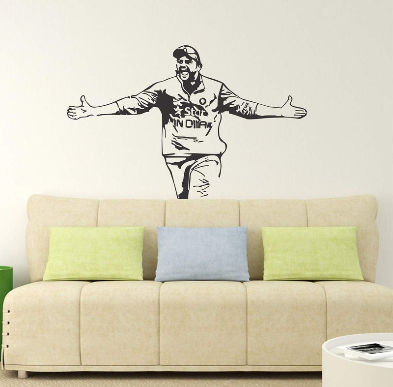 Tuffuk Suresh Raina Large Vinyl Wallstickers for Home Decorations(70 cm x 110 cm)5TZ408