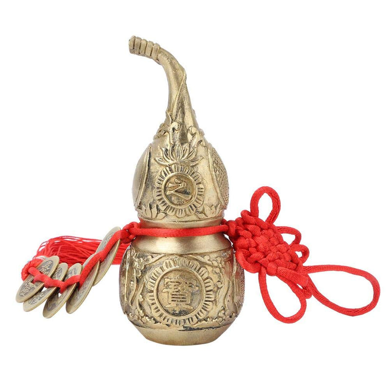 Brass Cucurbit，10CM Tall Cucurbit Luck Treasure Symbol Traditional Gourd Home Decoration Luck Health Treasure Gift Friends