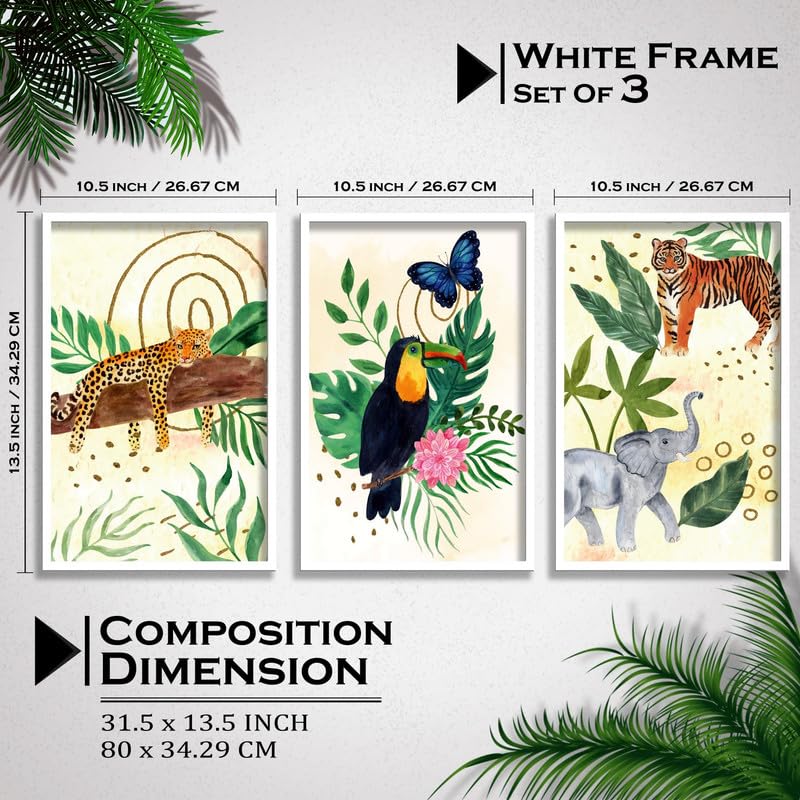 SAF paintings Set of 3 Modern Boho Art Wall Painting For Home And Office ol-COMBO-2062-K3