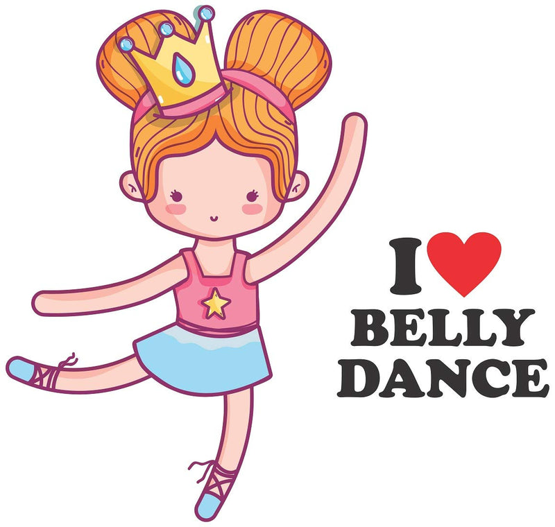 Tuffuk I Love Belly Dance Large Vinyl Wallstickers for Home Decorations(70 cm x 70 cm)4TZ142