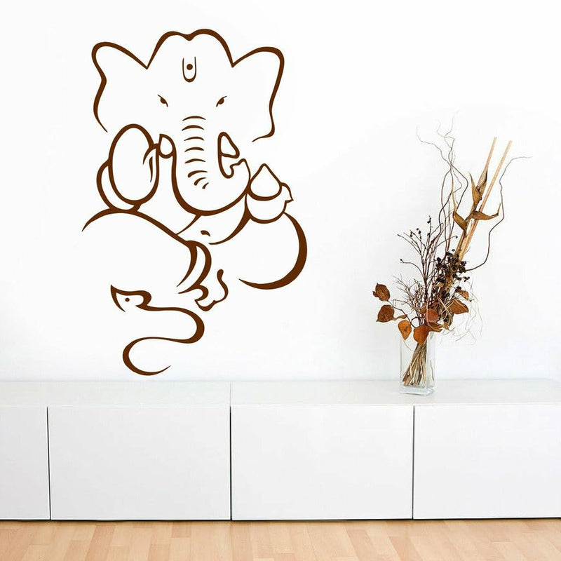 GADGETS WRAP Vinyl Ganesh Ji Self Adhesive Wall Sticker and Decal (Standard, 58 cm x 91 cm)