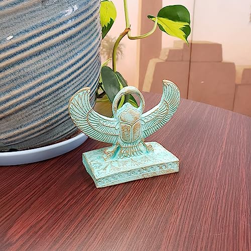 Discoveries Egyptian Imports Made in Egypt - Winged Scarab Statue - Patina Finish - 3 Inches