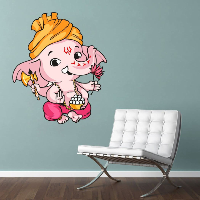 Delight Art Shree Lord Ganesha Ganpati ji Wall Sticker Size - ( 47*55 ) cm Model id - ( DAMC00596L )