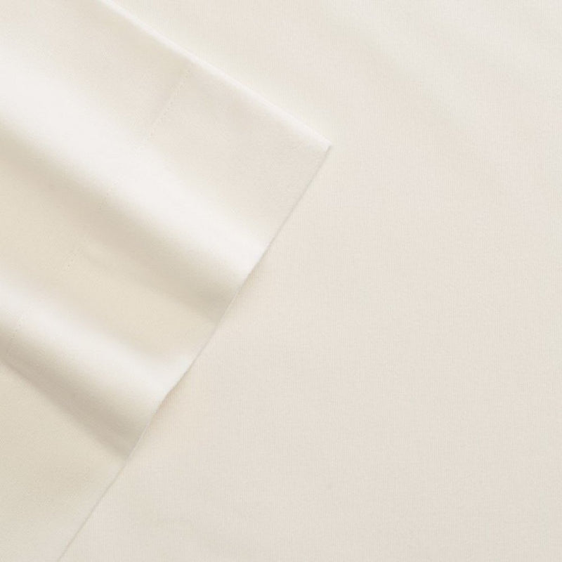 Full, Ivory : Cuddl Duds Full Flannel Sheet with Deep Pockets, 4-Pieces - Ivory