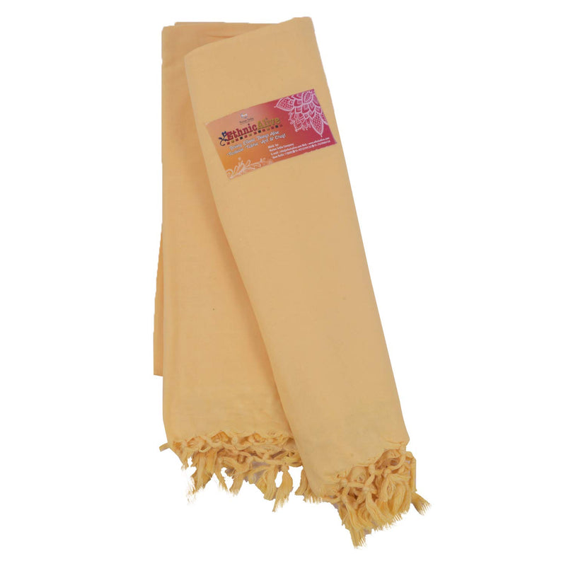 NIC Bhagalpuri Handloom Organic Dark Yellow Chadar Plain|All Season | Chadar for Sleeping AC Blanket for Summer