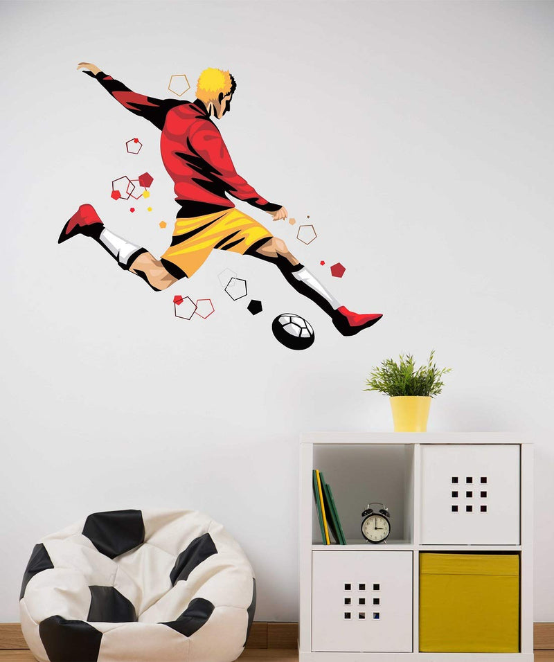 Tuffuk Football Player Large Vinyl Wallstickers for Home Decorations(55 cm x 80 cm)5TZ260