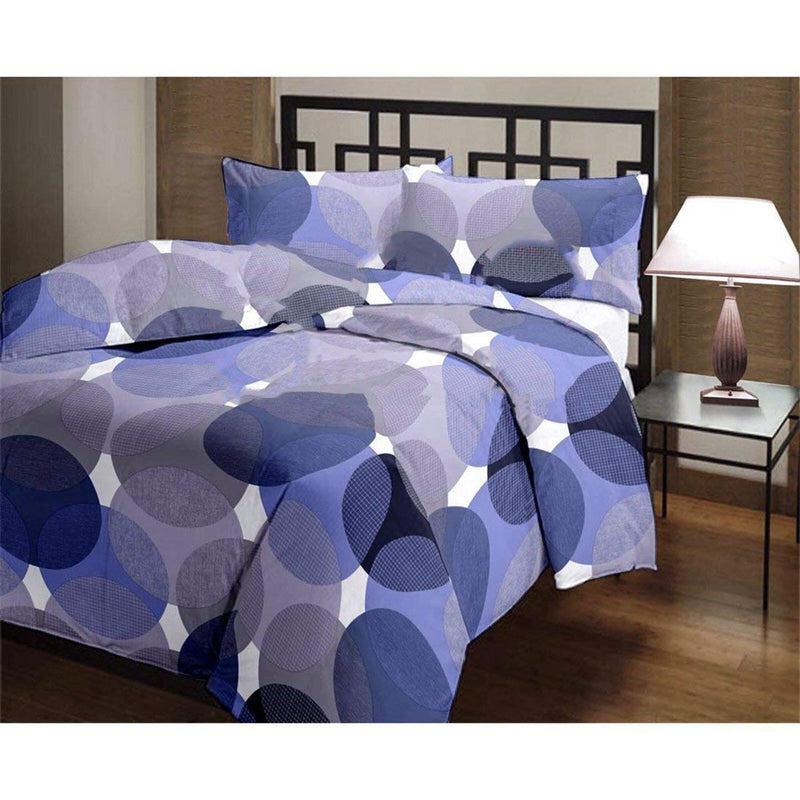 DEILYVERY Reversible Double Bed AC Blanket Dohar Combo Set of 2 Pc (Polycotton, Multicolor) (Bluepati&graypolka, Double)