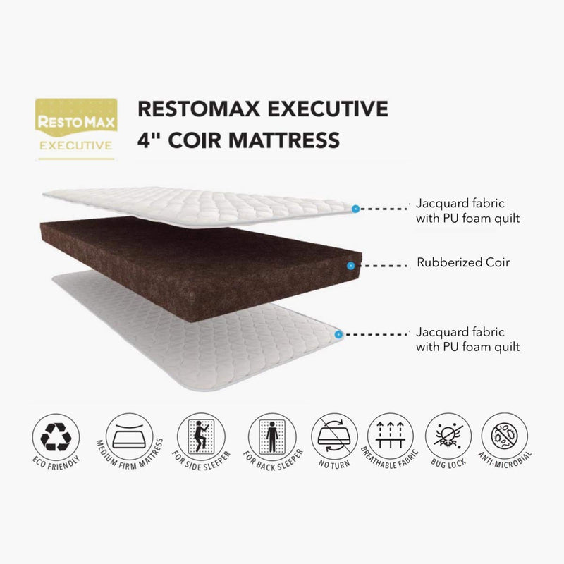 Home Centre Restomax Executive 4" Coir Mattress90 x 190 cm