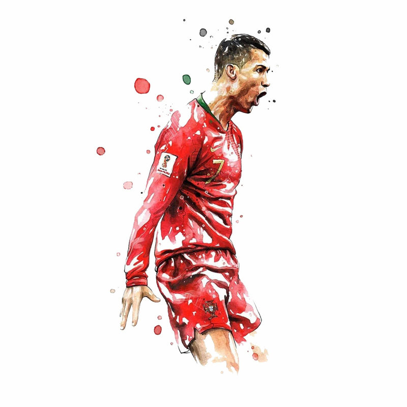 Sticker Yard Ronaldo Vinyl Wall Sticker for Living Room/Bedroom/Office and All Decorative Wall Stickers Size 35X63CM