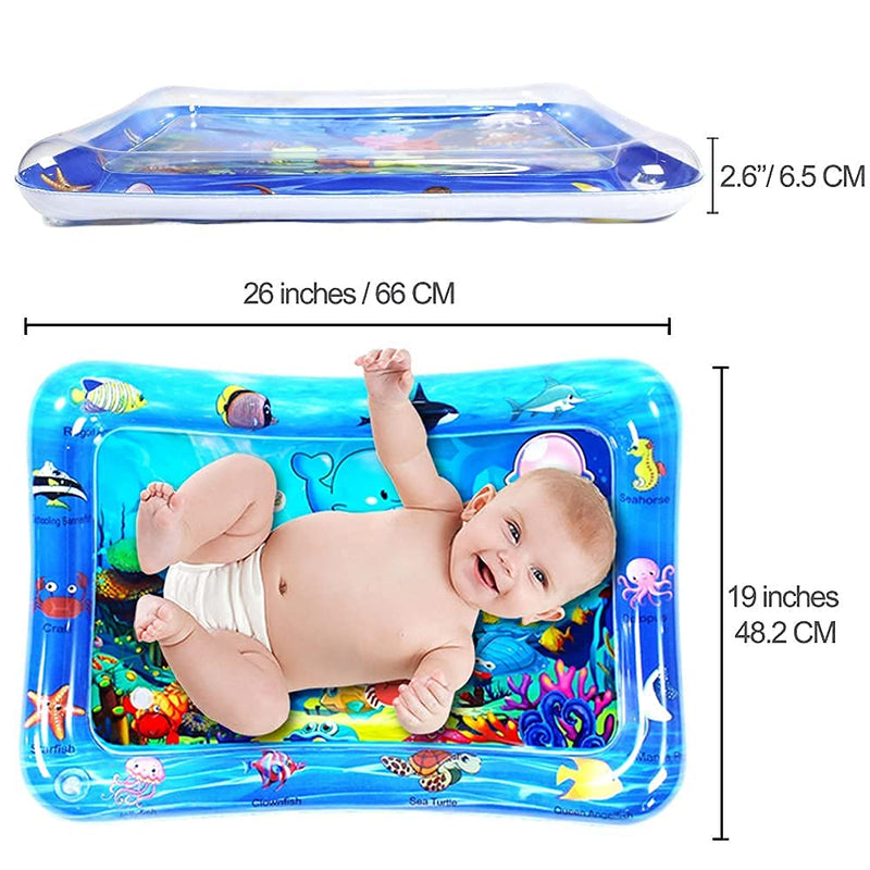 SILENCIO® Baby Kids Water Play Mat Toys Inflatable Tummy Time Leakproof Water Play Mat, Fun Activity Play Center Indoor and Outdoor Water Play Mat for Baby (Water Play Mat)