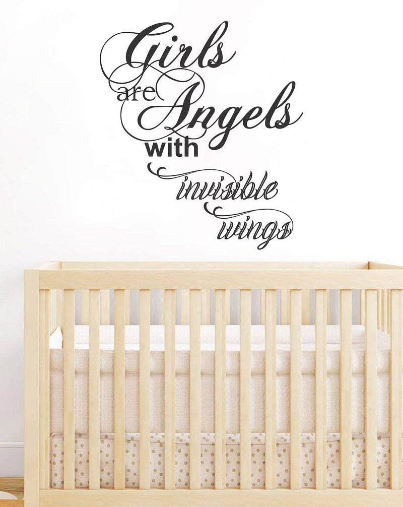 Tuffuk Girls are Angel Large Vinyl Wallstickers for Home Decorations(50 cm x 60 cm)4TZ077