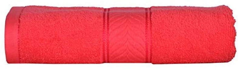 DIVINE OVERSEAS 100% Cotton/Soft/Highly Absorbent - Pack of 1 Elegance Medium Size Bath Towel, Soft Coral