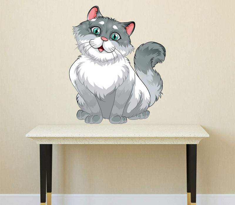 Tuffuk Cat Large Vinyl Wallstickers for Home Decorations(40 cm x 50 cm)4TZ110