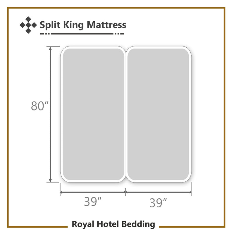 Split-King, White : Split-King: Adjustable King Size White Cotton-Blend Wrinkle-Free Sheets 650-Thread-Count Solid Sheet Set