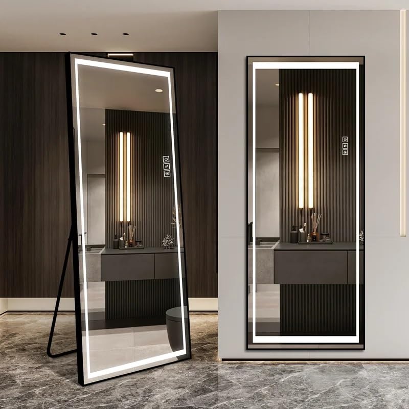 Artessa Essential Full-Length Rectangular LED Mirror for Vanity with Metal Frame (170 x 55 CM)