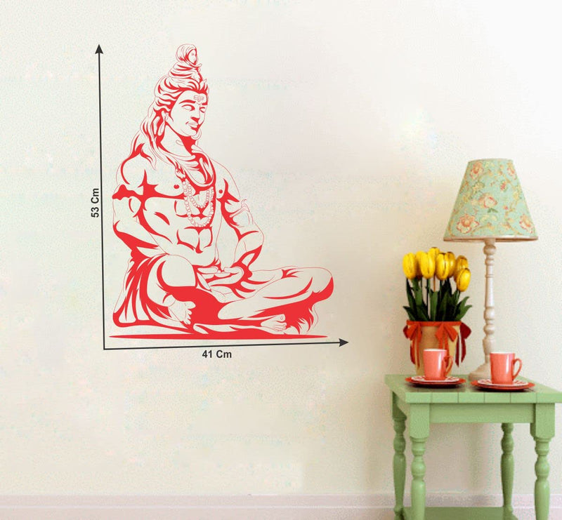 Decor Kraft Shiva Wall Sticker & Decal,Size- 53 Cm X 32 Cm,Religious