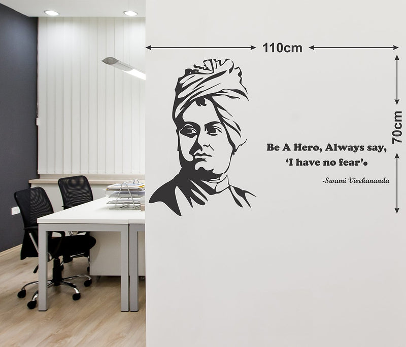 Wallstick Swami vivekanandha wallstickers (Vinyl 110 cm x 70 cm)