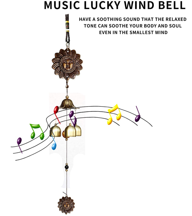 Synlark 3 Bell Peacock Feng Shui Positive Energy Metal Wind Chimes for Home & Office Decoration