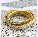 Triple Layer Wrap Around Snake Stretchable Bracelet