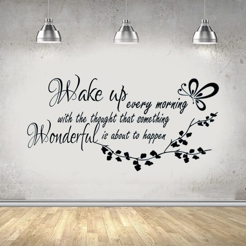 GADGETS WRAP Vinyl Decal Sticker Wake Up Every Morning Inspirational (Item Finish Size : 110cm x 57cm)