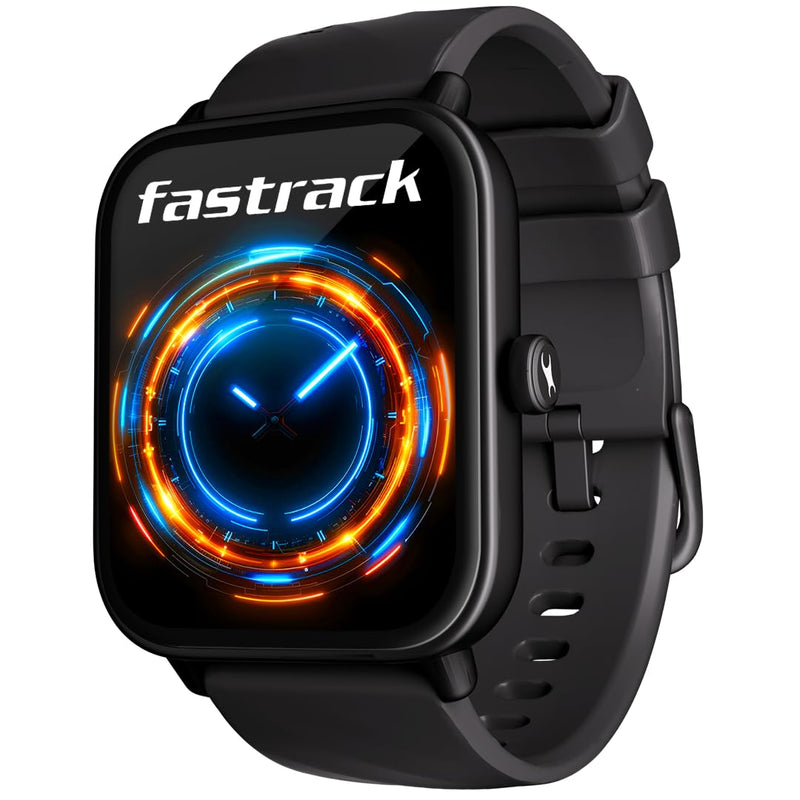 Fastrack Limitless Glide Advanced UltraVU HD Display|BT Calling|ATS Chipset|100+ Sports Modes & Watchfaces|Calculator|Voice Assistant|in-Built Games|24 * 7 Health Suite|IP68 Smartwatch(Black)