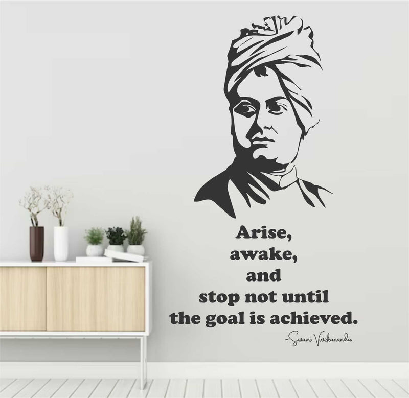 Wall Attraction™ Swami Vivekananda Quote Wall Stickers & Murals Size - 53x88cm MD102_S