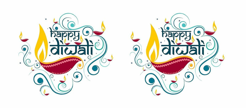 GADGETS WRAP Happy Diwali Wall Sticker & Decal (Vinyl,Size- 86 Cm X 38 Cm)