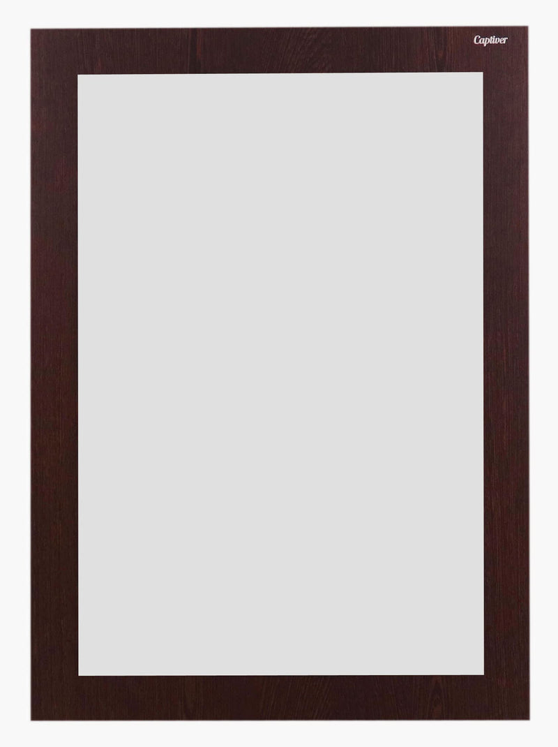 Captiver Engineered Wood Frameless Wall Décor Hanging Mirror 15X21 Inch Wenge